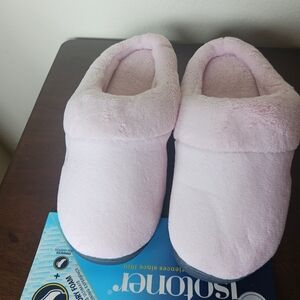 isotoner Pink Plush Slip-On House Slippers